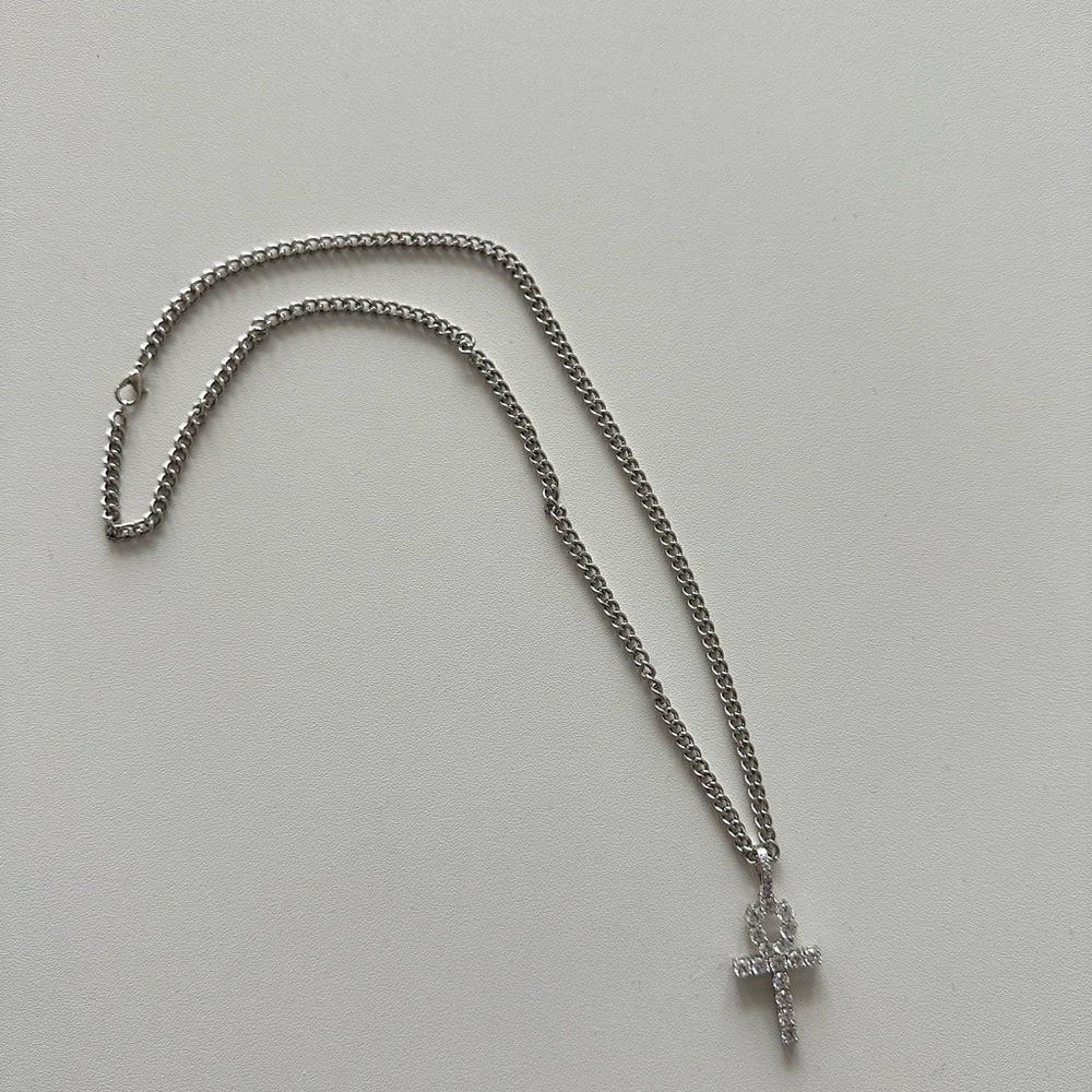 Fashion Nova Silver Cross Necklace
